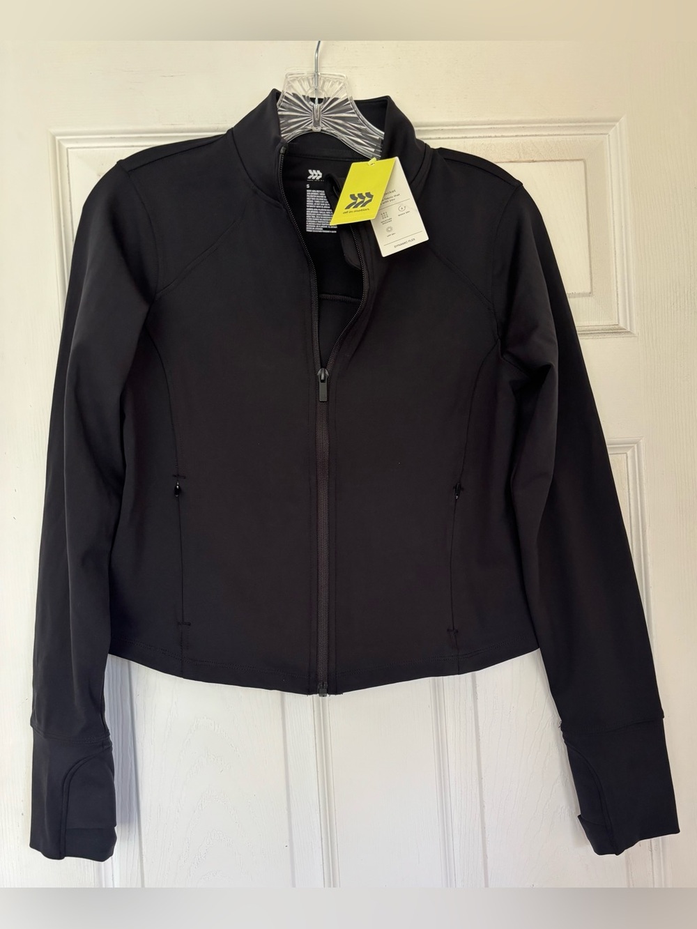 all in motion Women's Black Full-Zip Utility Jacket